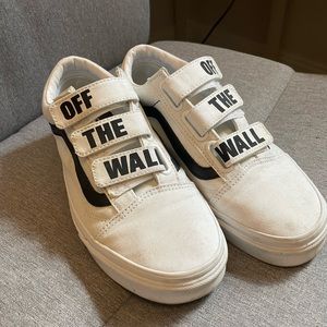 8.5 Velcro Old Skool Vans Off The Wall